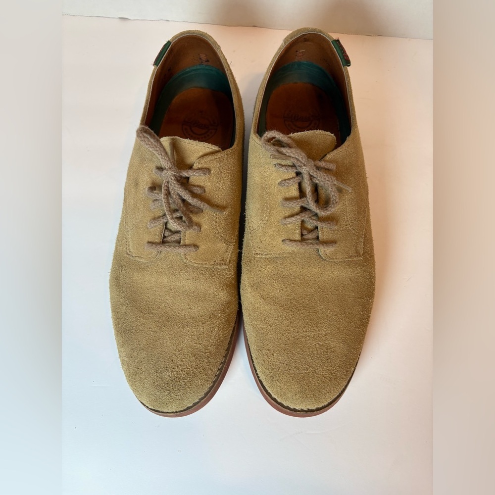 Bass tan suede leather casual oxford lace-up shoes size 10M